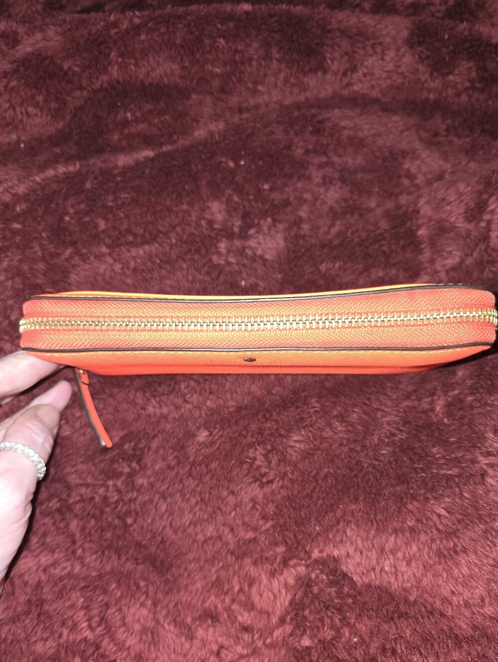 Kate Spade Zip Around Continental Wallet In Bright Coral. EUC - Picture 3 of 11